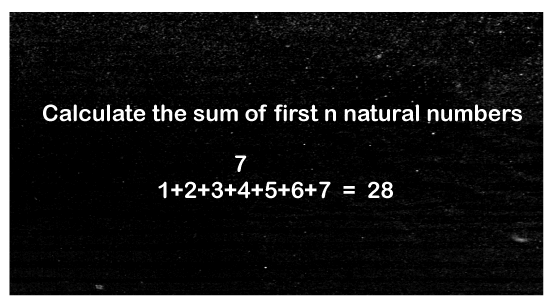 Sum of first N natural numbers in C