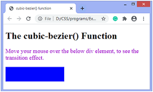 CSS cubic-bezier() function