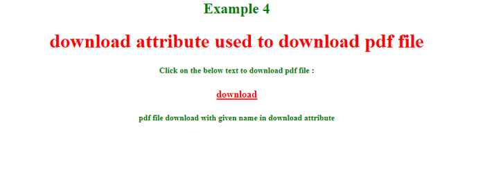 Download pdf file using HTML