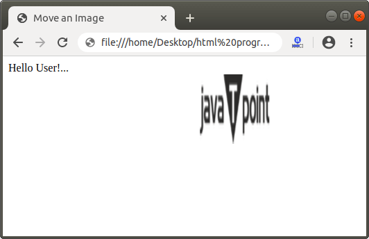 How to Move Image in Html