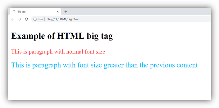 HTML big tag