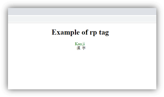 HTML rp tag