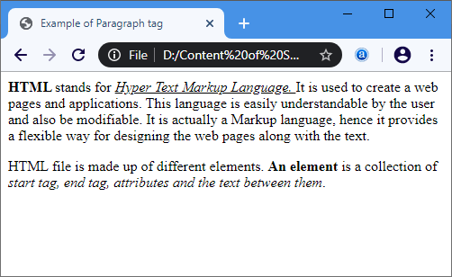 Simple HTML Pages