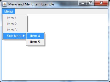 java awt menuitem and menu example 1