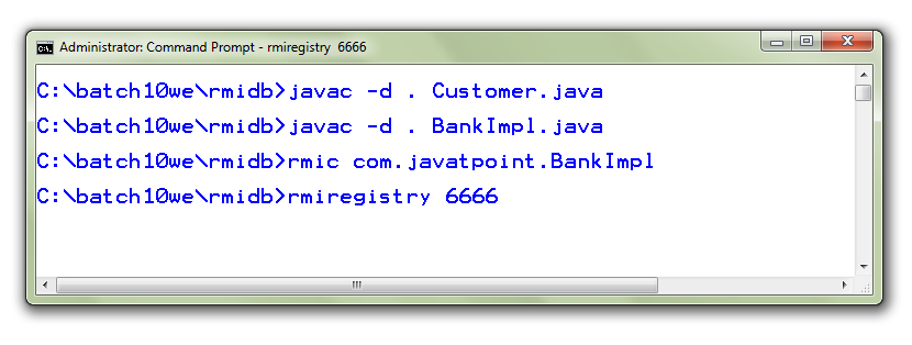 RMI example with database