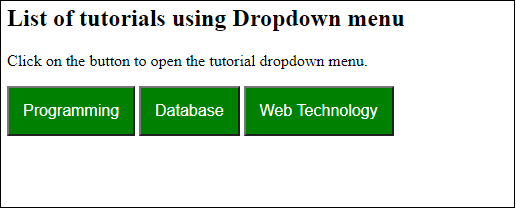 How to create dropdown list using JavaScript