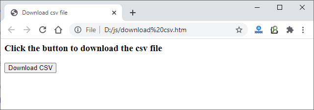 JavaScript create and download CSV file