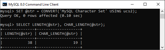 MySQL Character Set