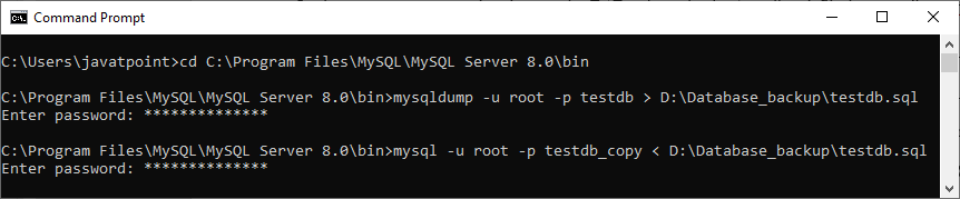 MySQL COPY Database