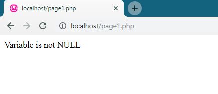 PHP is_null() function