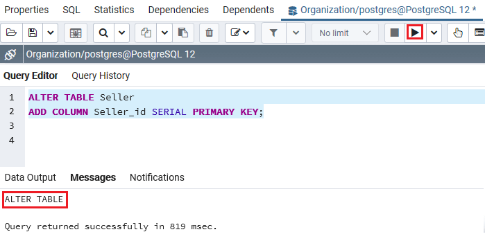 PostgreSQL Primary key