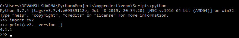 How to install OpenCV in Python