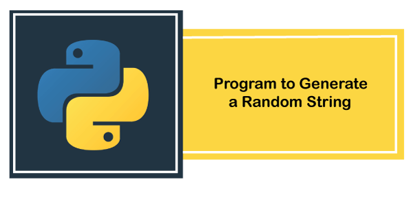 Python Program to generate a Random String