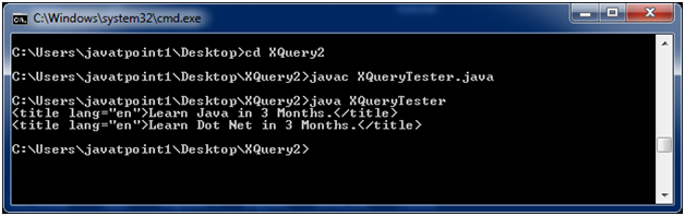XQUERY First example 1