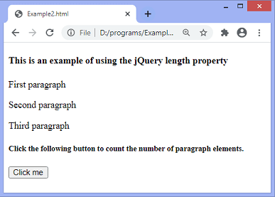 jQuery length property