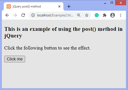 jQuery post() method