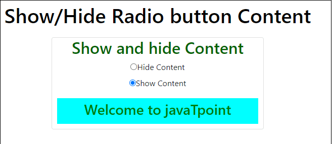 jQuery radio button