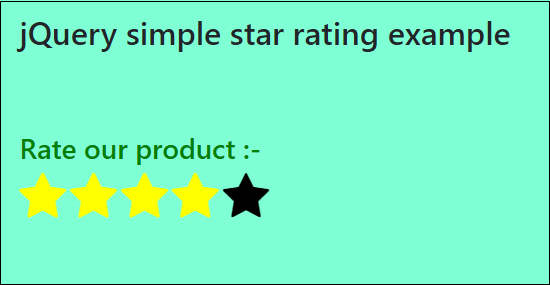 jQuery star rating