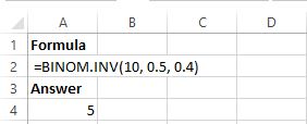 BINOM.INV example in Excel